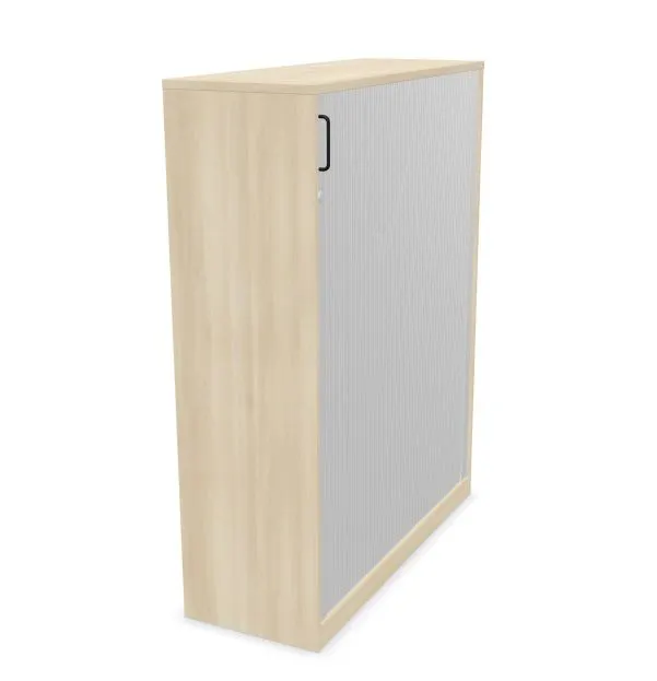 Szafka biurowa żaluzjowa EASY SPACE CABINET HRT 4-OH 120cm akacjowa zamykana I sklep meblowy MIRAT.