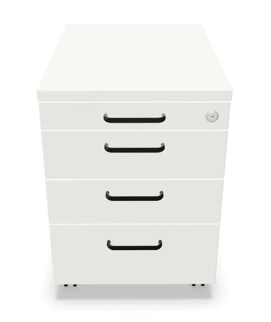 Kontenerek biurowy EASY SPACE MOB PB 4S biały zamykany I sklep meblowy MIRAT.