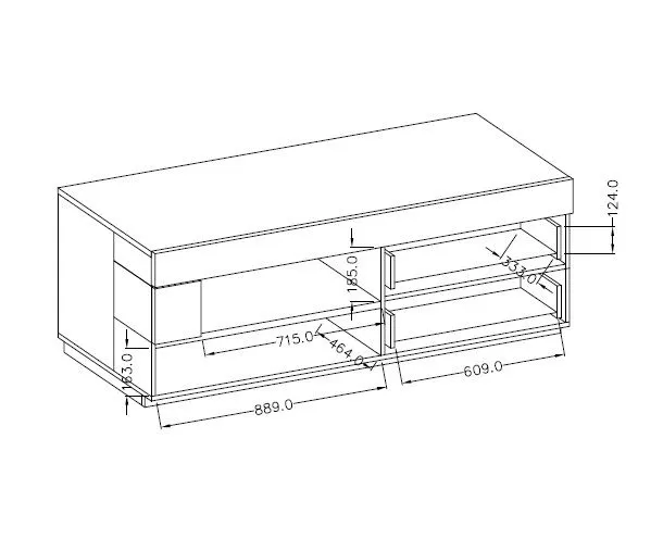 Szafka RTV SILKE 2S1KL 160cm matera/dąb wotan z otwartą półką I sklep meblowy MIRAT. styl SKANDYNAWSKI kolekcja SILKE