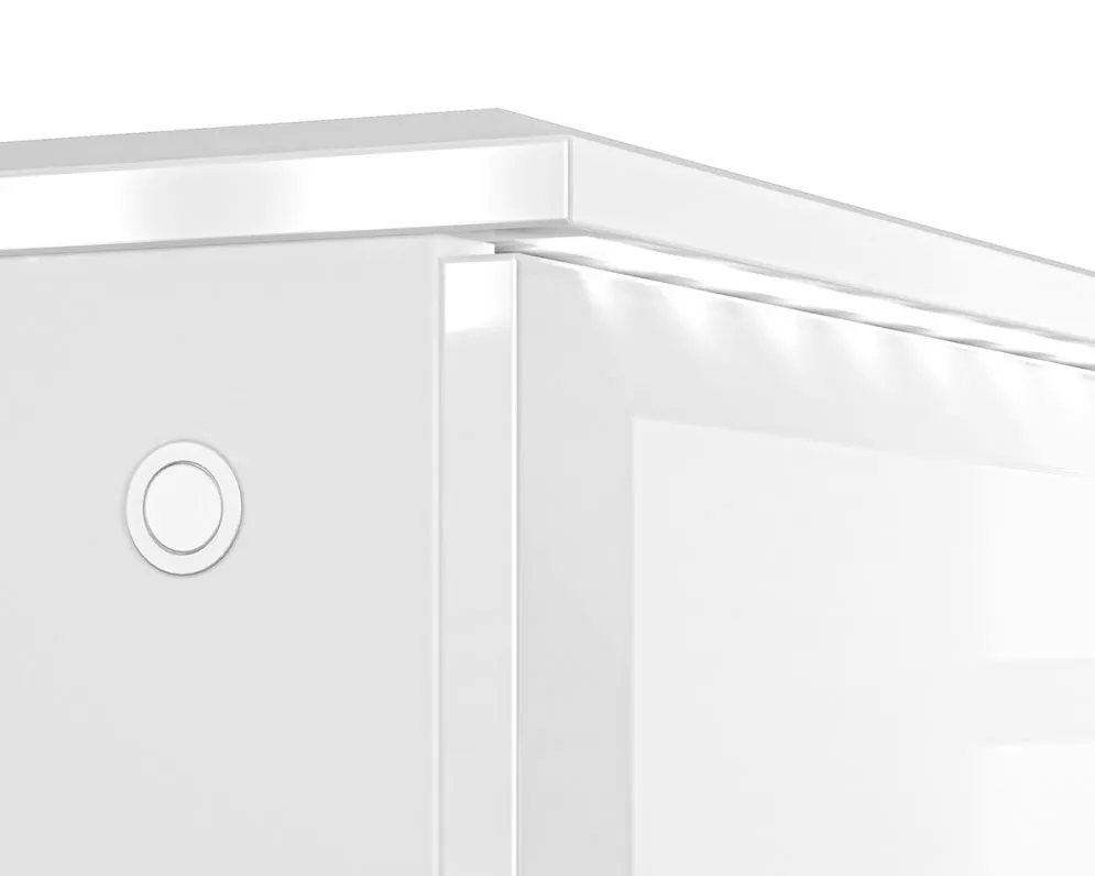 Szafka RTV GLAMOUR 03 1D2S 160 biały połysk I sklep meblowy MIRAT. styl GLAMOUR kolekcja GLAMOUR