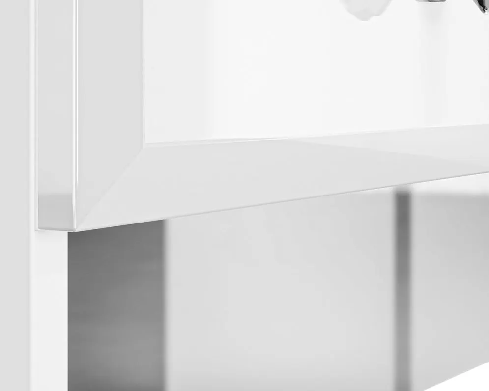 Szafka nocna GLAMOUR 07 3S biały połysk I sklep meblowy MIRAT. styl GLAMOUR kolekcja GLAMOUR