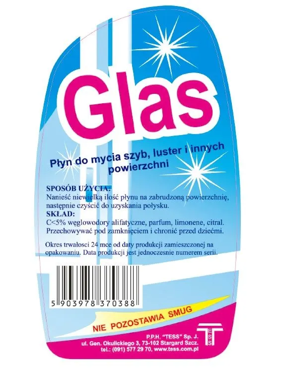 Nabłyszczający płyn do mycia szyb GLAS 5L antystatyczny I sklep meblowy MIRAT.