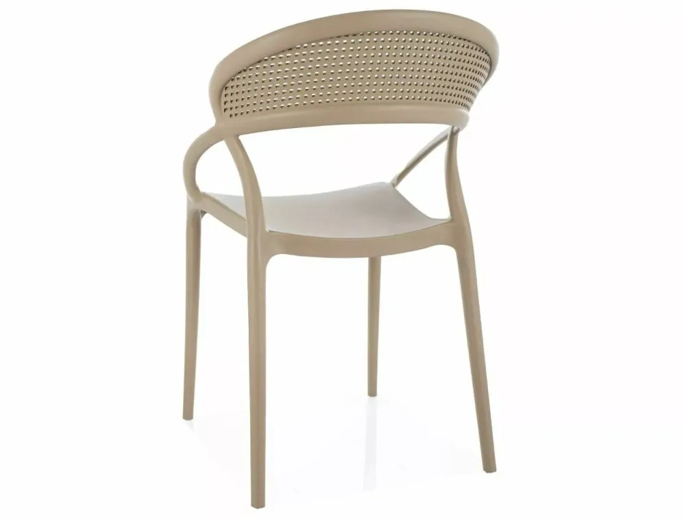 Krzesło z tworzywa GLIS II beżowe na taras I sklep meblowy MIRAT.