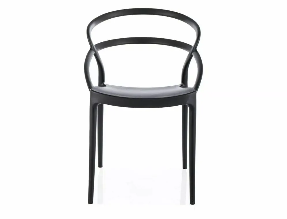 Krzesło z tworzywa GLIS czarne z polipropylenu I sklep meblowy MIRAT.