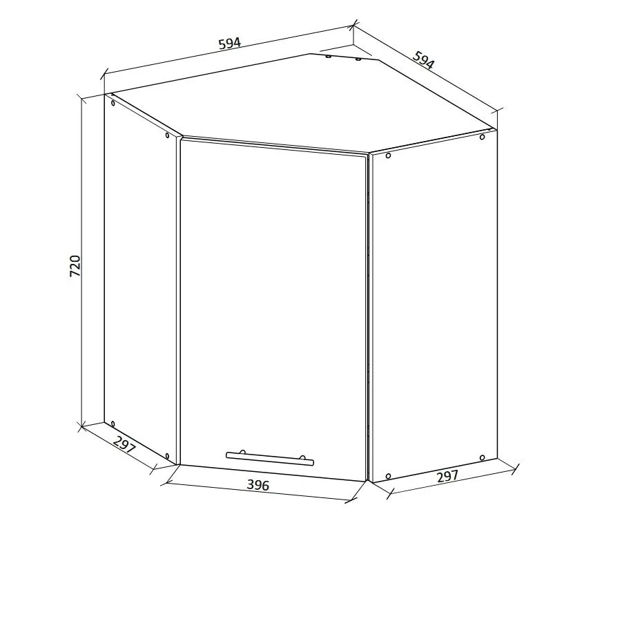 Szafka kuchenna narożna 60 VENTO GN-60/72 antracyt firmy Halmar | MIRAT. styl LOFT kolekcja VENTO