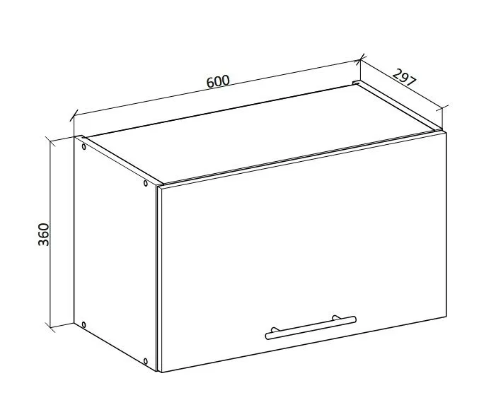Górna szafka kuchenna 60 VENTO GO-60/36 biały mat I sklep meblowy MIRAT.  kolekcja VENTO