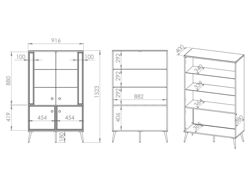 Witryna niska GALENA biały połysk z podświetleniem w stylu glamour I sklep meblowy MIRAT. styl GLAMOUR kolekcja GALENA