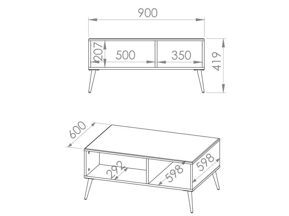 Ława GALENA 90x60 biały połysk z półką do salonu I sklep meblowy MIRAT. styl GLAMOUR kolekcja GALENA
