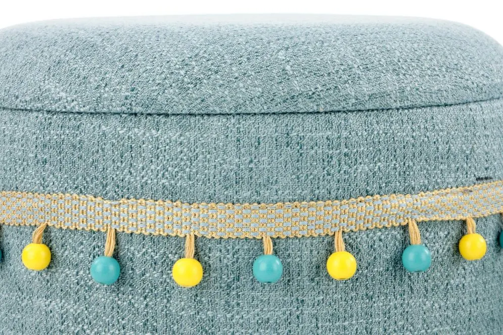 Zestaw puf GRADO jasnoniebieski w stylu boho | MIRAT.