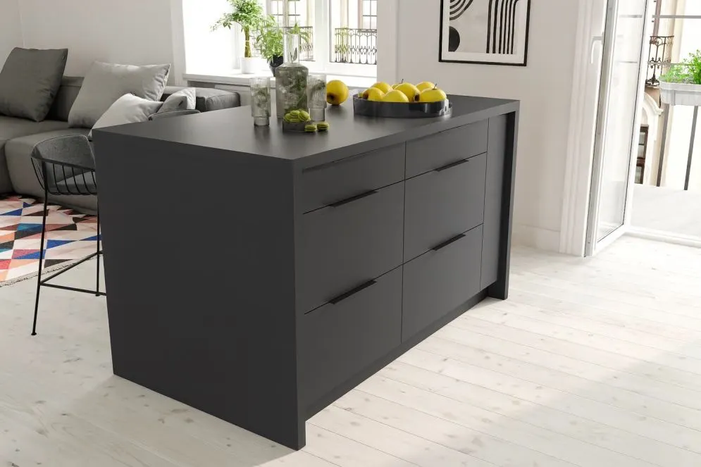 Wyspa kuchenna 140 cm szara w stylu loft I sklep meblowy MIRAT.