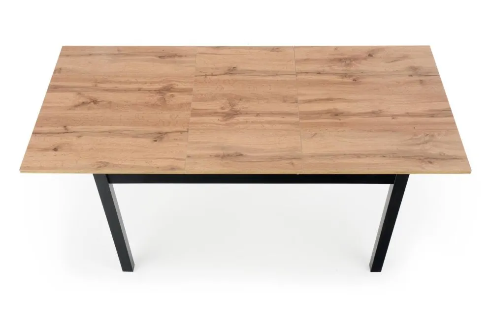 Stół GREG 124(168)x74 dąb/czarny rozkładany na drewnianych nogach | MIRAT. w stylu LOFT kolekcja