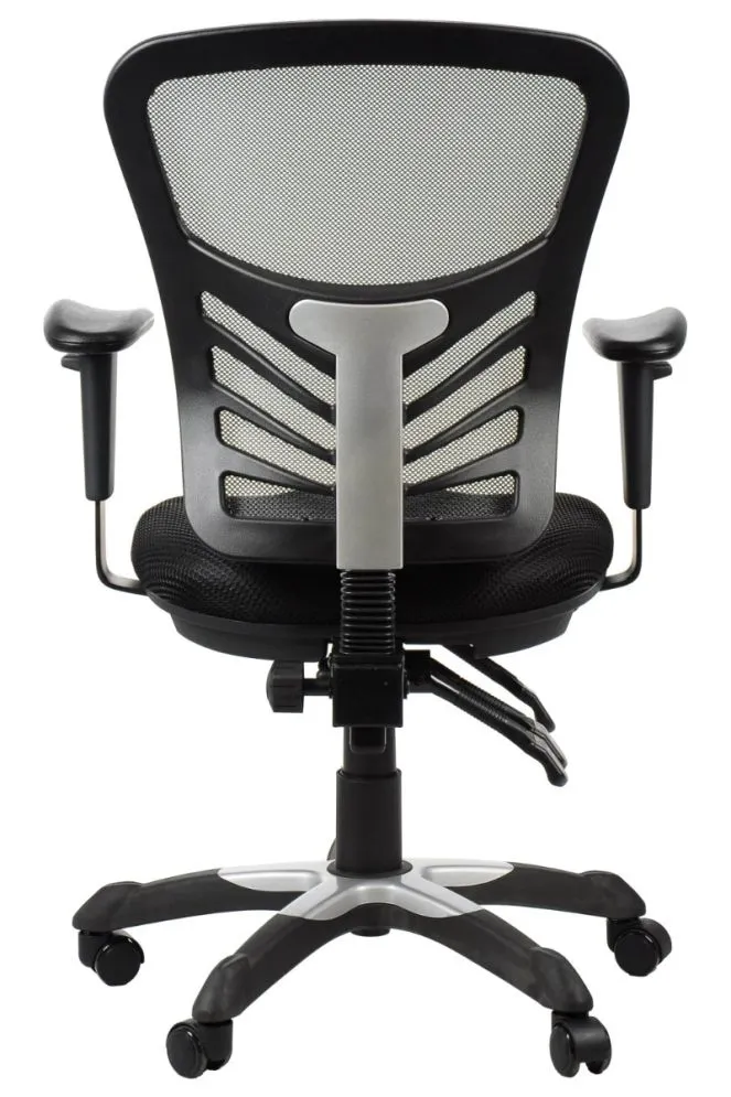 Fotel biurowy HG-0001 szary do komputera z regulowanymi podłokietnikami | MIRAT.