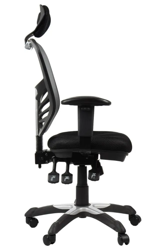 Fotel biurowy HG-0001H szary regulowany | MIRAT.