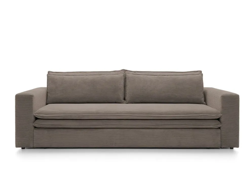 Sofa rozkładana LUNA jasna brązowa z podłokietnikami I sklep meblowy MIRAT.