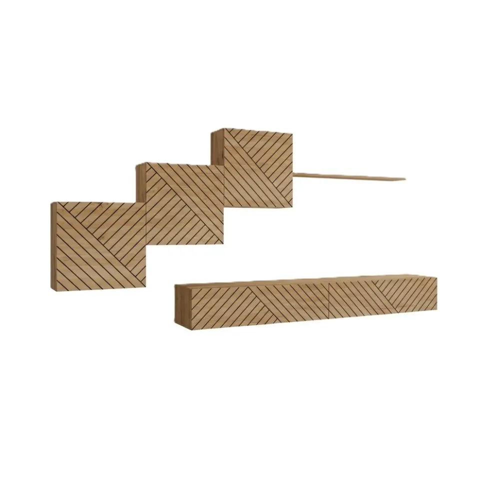 Meblościanka SWITCH LAMEL X dąb wotan ryflowane fronty I sklep meblowy MIRAT. styl RYFLOWANY kolekcja SWITCH LAMEL