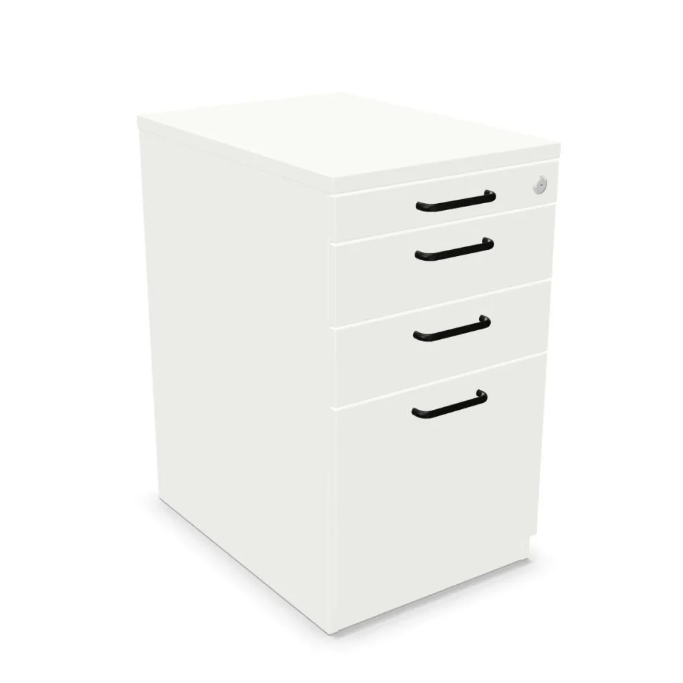 Kontenerek biurowy EASY SPACE 3D PB 43cm biały z zamkiem I sklep meblowy MIRAT.