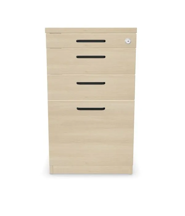 Kontenerek biurowy EASY SPACE 3D PB 43cm akacjowy do pracy I sklep meblowy MIRAT. styl SKANDYNAWSKI