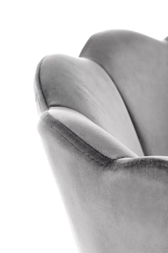 Hoker niski H-106 szary ze złotymi akcentami w stylu glamour | MIRAT. w stylu GLAMOUR kolekcja