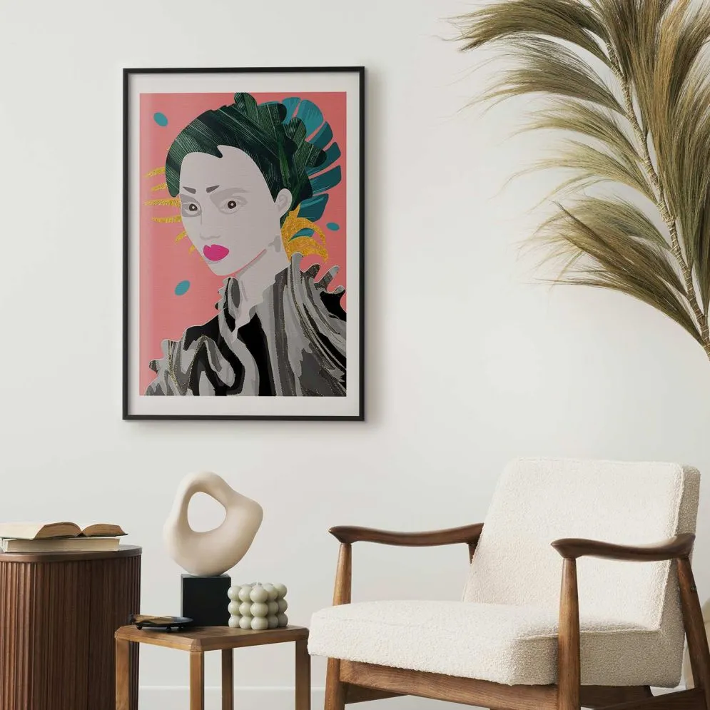 Plakat Azjatycki styl 40x60cm z ramą czarną z marginesem | MIRAT.  kolekcja h-A-0108-ao-a