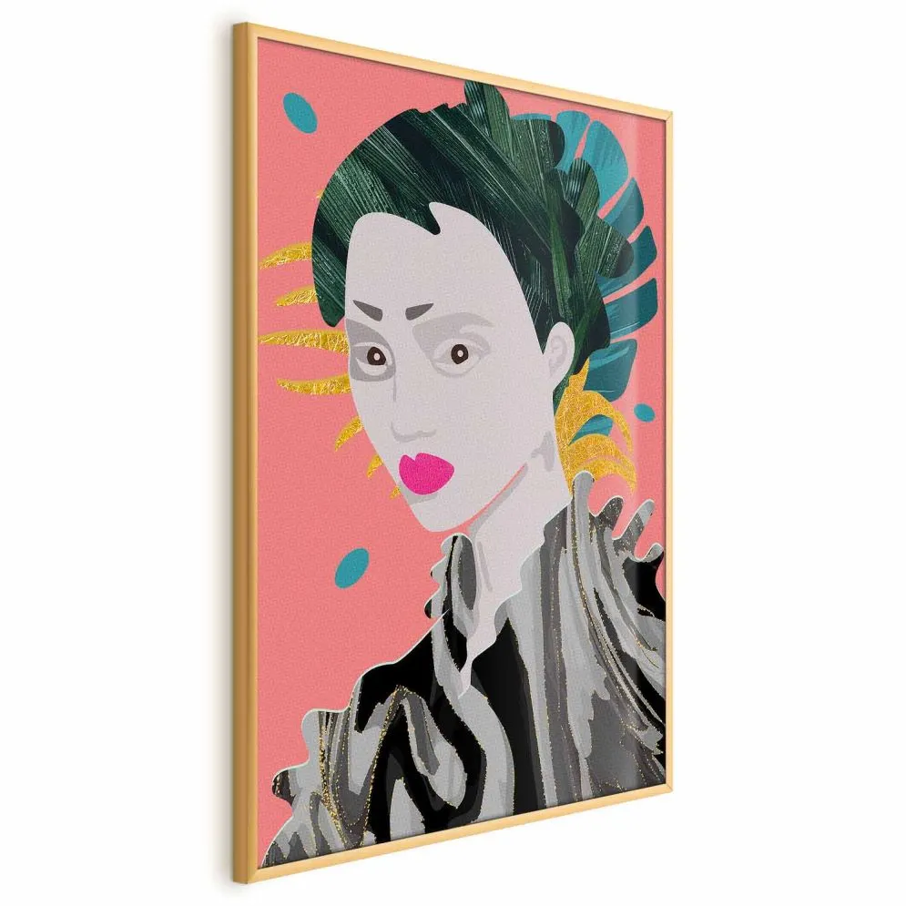 Plakat Azjatycki styl 40x60cm z ramą złotą bez marginesu | MIRAT.  kolekcja h-A-0108-ao-a