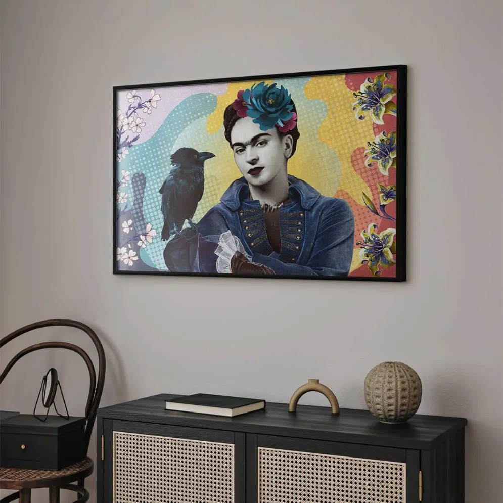 Plakat Totemiczna Frida 30x21 cm z ramą czarną bez marginesu | MIRAT.