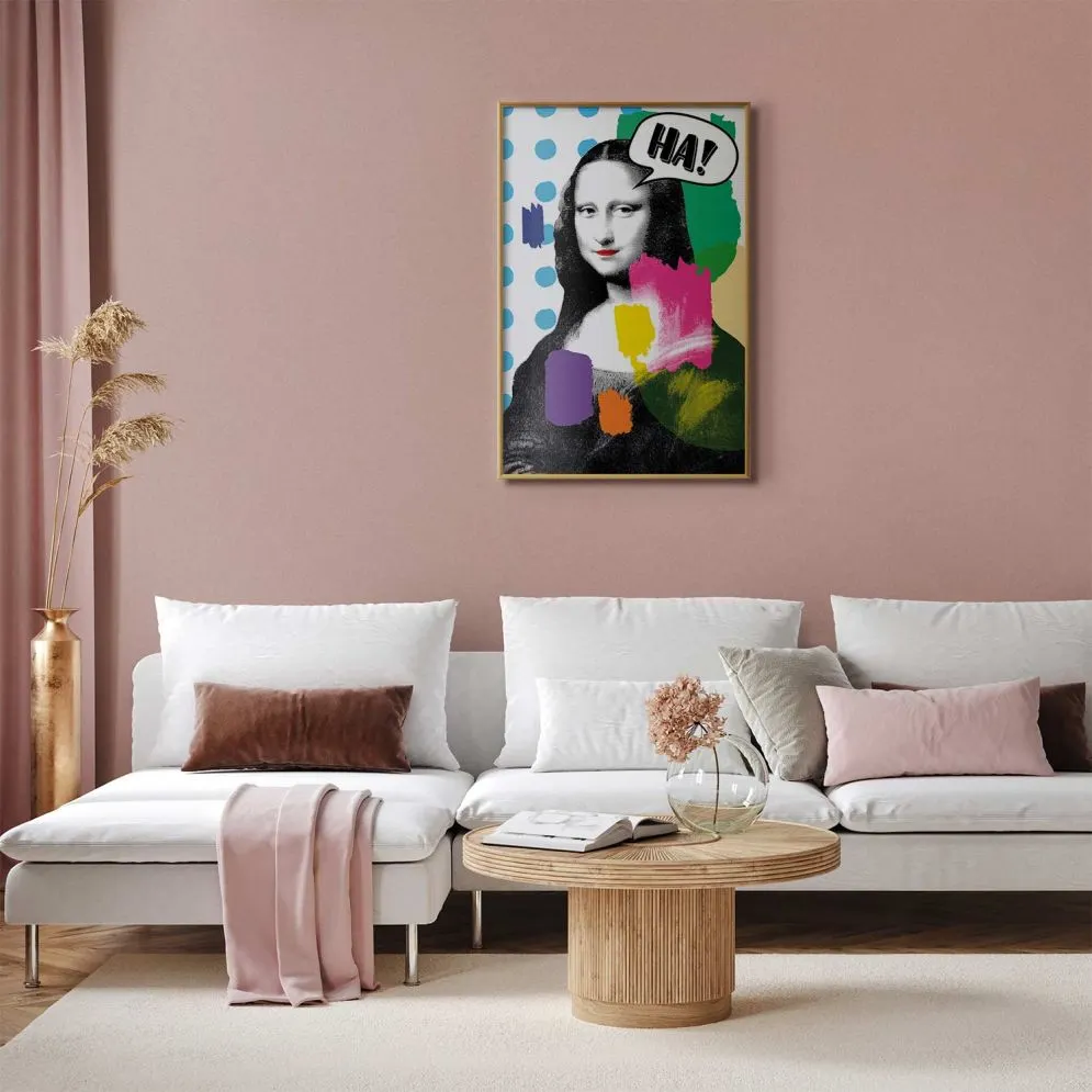 Plakat Mona Lisa Pop-art 40x60 cm z ramą złotą bez marginesu | MIRAT.