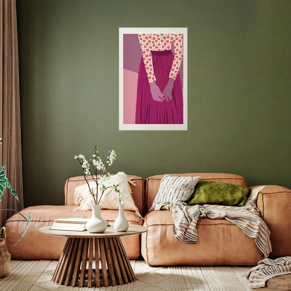 Plakat Truskawkowa pani 40x60 cm bez ramy z marginesem | MIRAT.