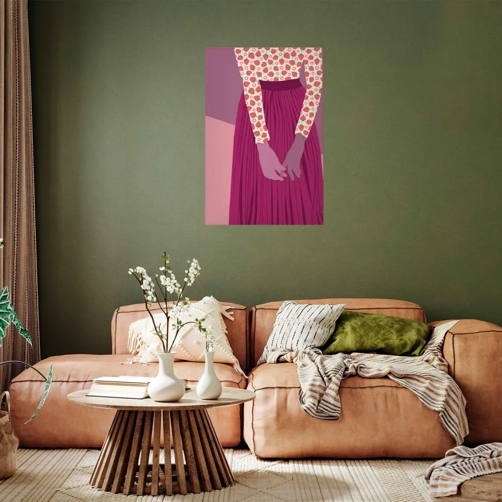 Plakat Truskawkowa pani 40x60 cm bez ramy bez marginesu | MIRAT.