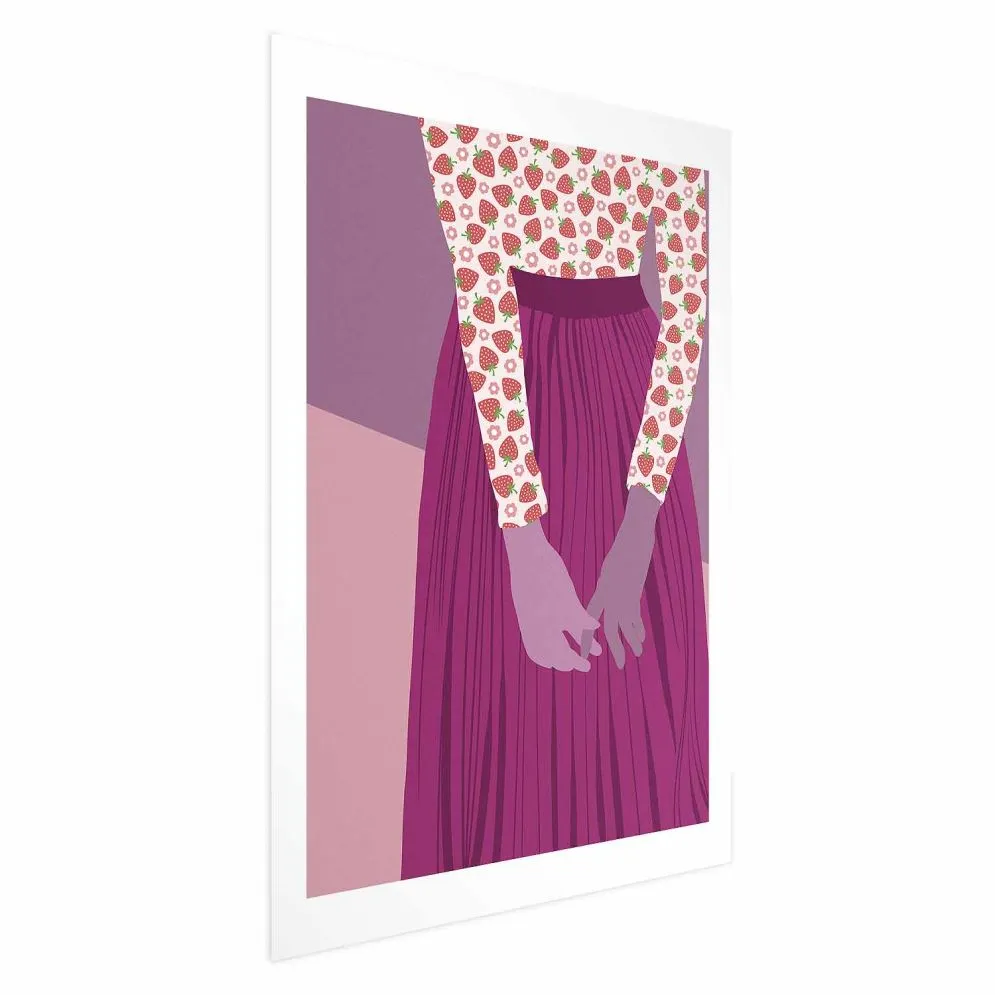 Plakat Truskawkowa pani 40x60 cm bez ramy z marginesem | MIRAT.