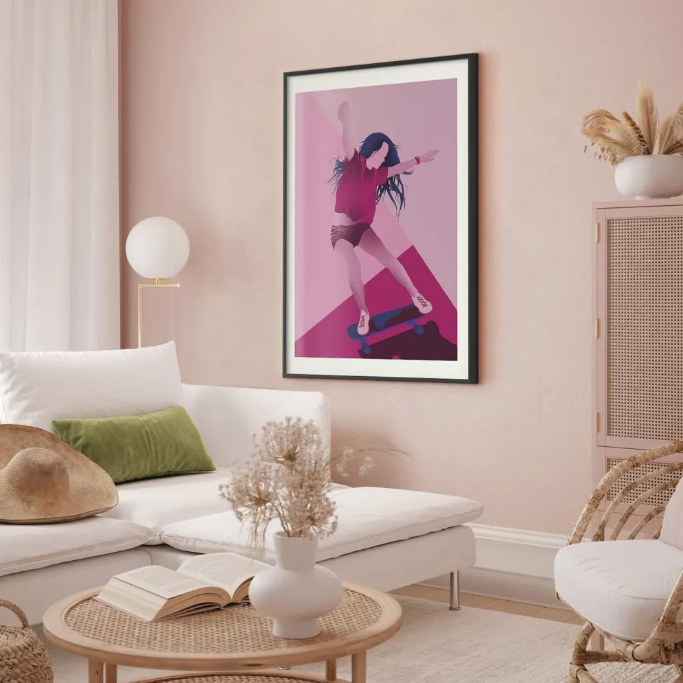 Plakat Powerslide 40x60 cm z ramą czarną z marginesem | MIRAT.