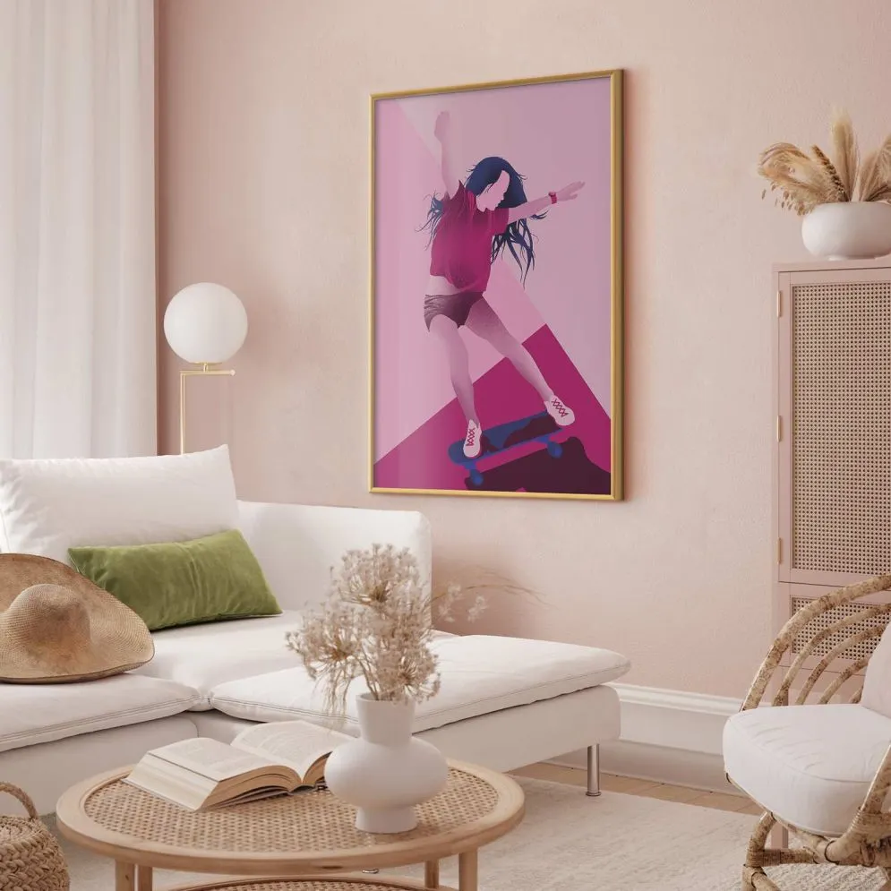 Plakat Powerslide 29,7x42 cm z ramą złotą bez marginesu | MIRAT.