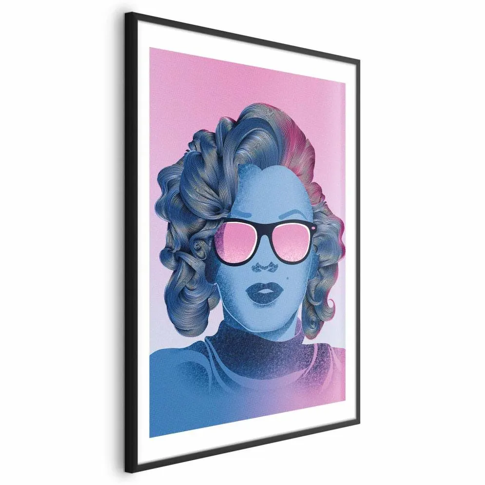 Plakat Norma Jeane 60x90 cm z ramą czarną z marginesem | MIRAT.