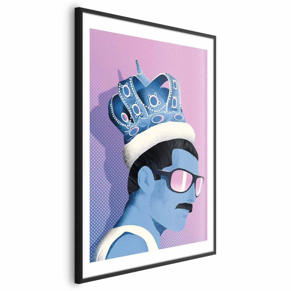 Plakat Freddie 21x30 cm z ramą czarną z marginesem