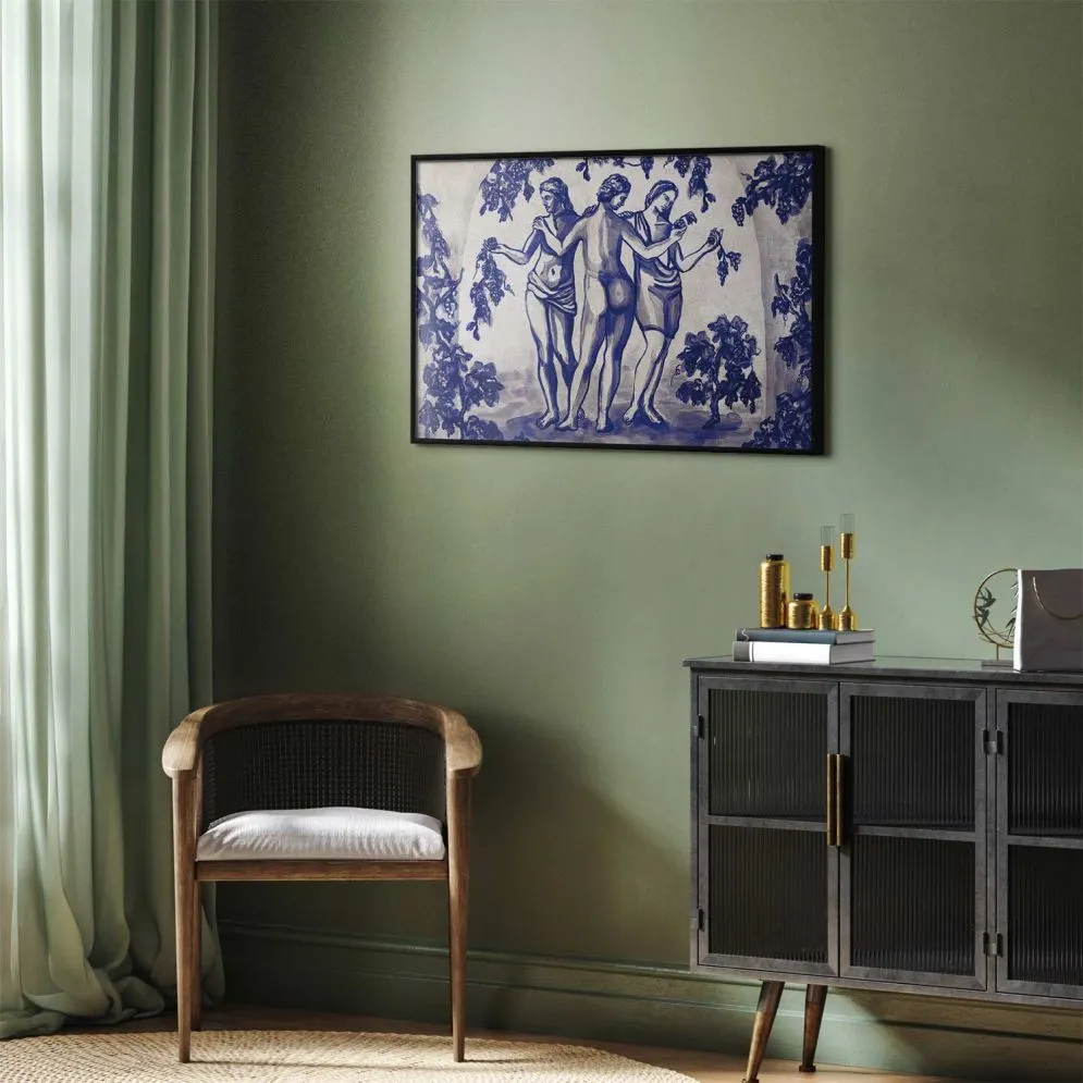 Plakat Antyczna winnica 90x60cm z ramą czarną bez marginesu | MIRAT.  kolekcja h-A-10113-ao-a