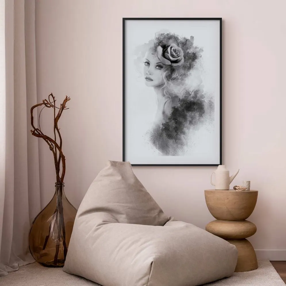 Plakat Artgeist Akwarelowy portret 21 x 30 cm 1 szt z ramą czarną i marginesem | MIRAT. kolekcja h-B-0107-ao-a