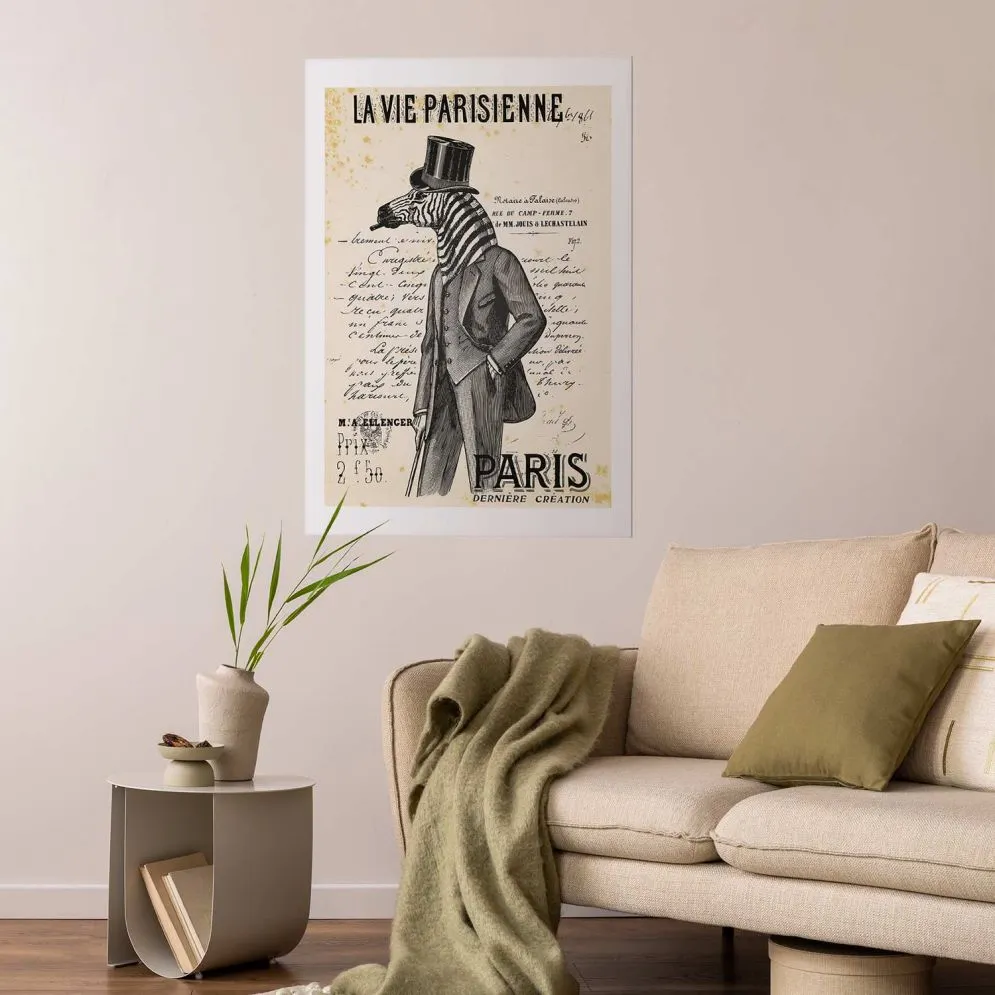Plakat La Vie Parisienne 21x30 cm bez ramy z marginesem | MIRAT.