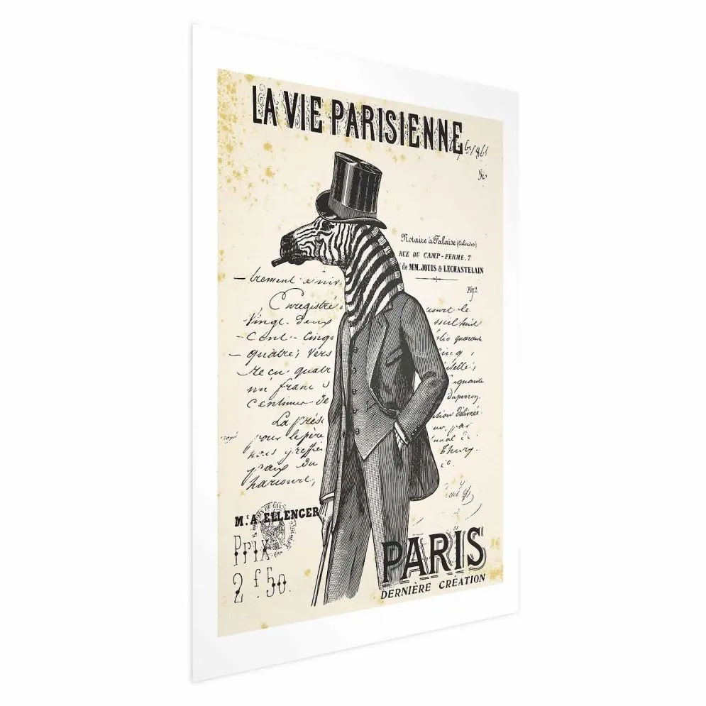 Plakat La Vie Parisienne 21x30 cm bez ramy z marginesem | MIRAT.