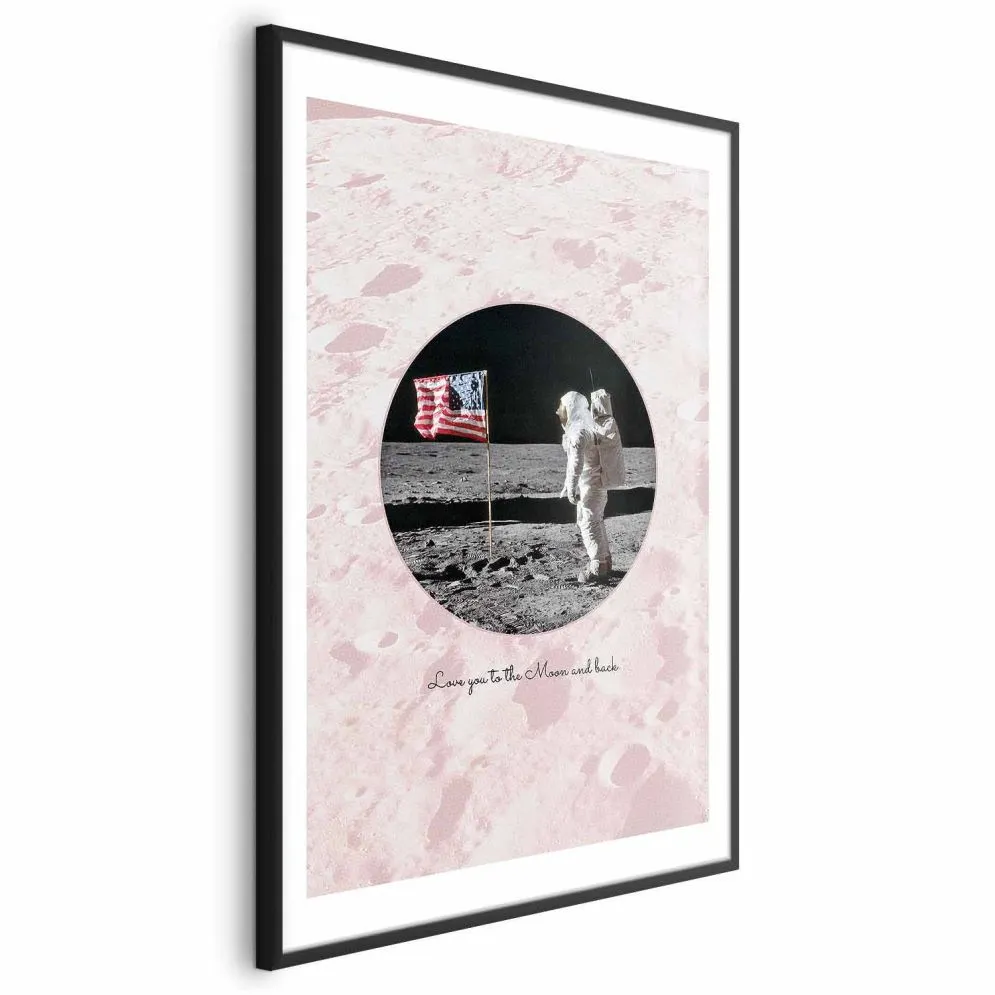 Plakat Love You 40x60 cm z ramą czarną z marginesem | MIRAT.