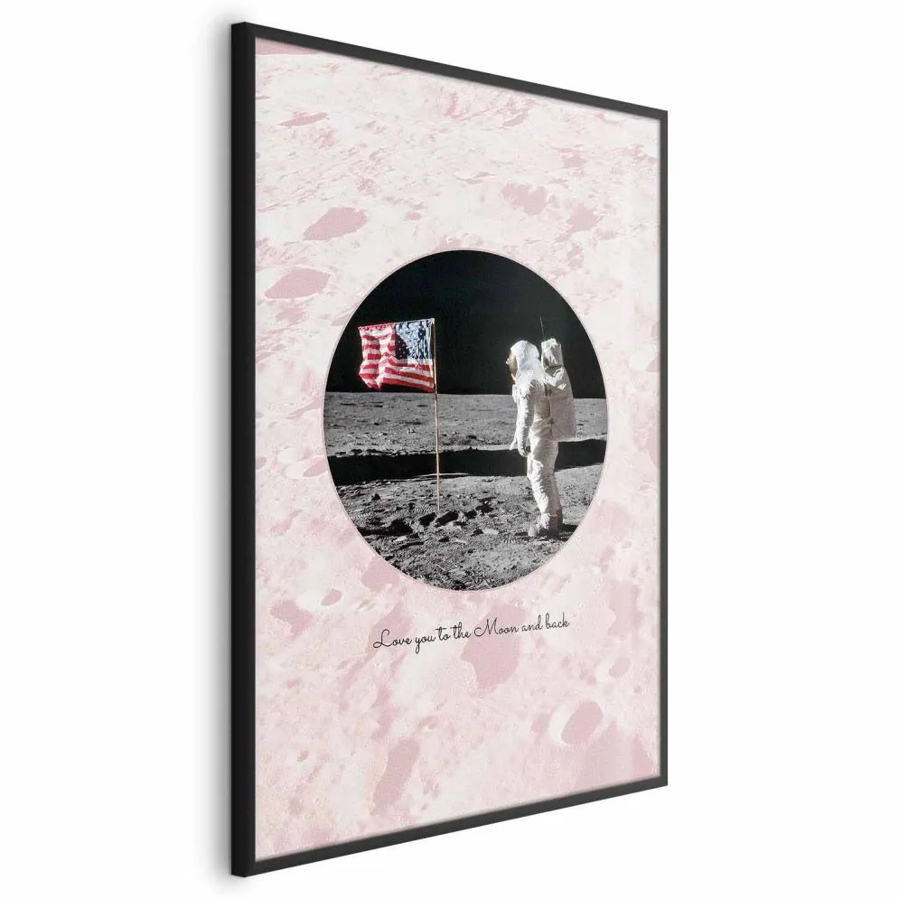 Plakat Love You 21x30 cm z ramą czarną bez marginesu | MIRAT.