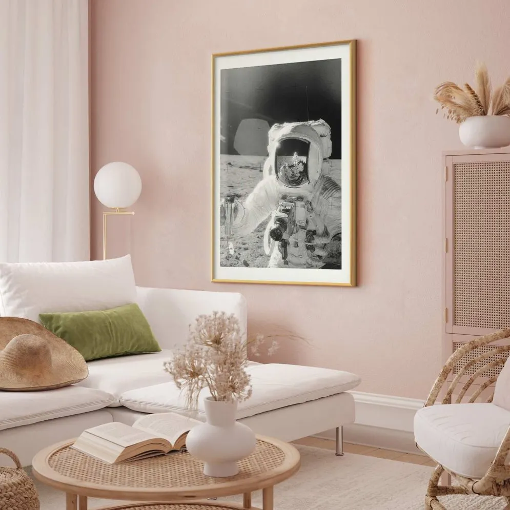 Plakat Zawód kosmonauta 29,7x42 cm z ramą złotą z marginesem | MIRAT.