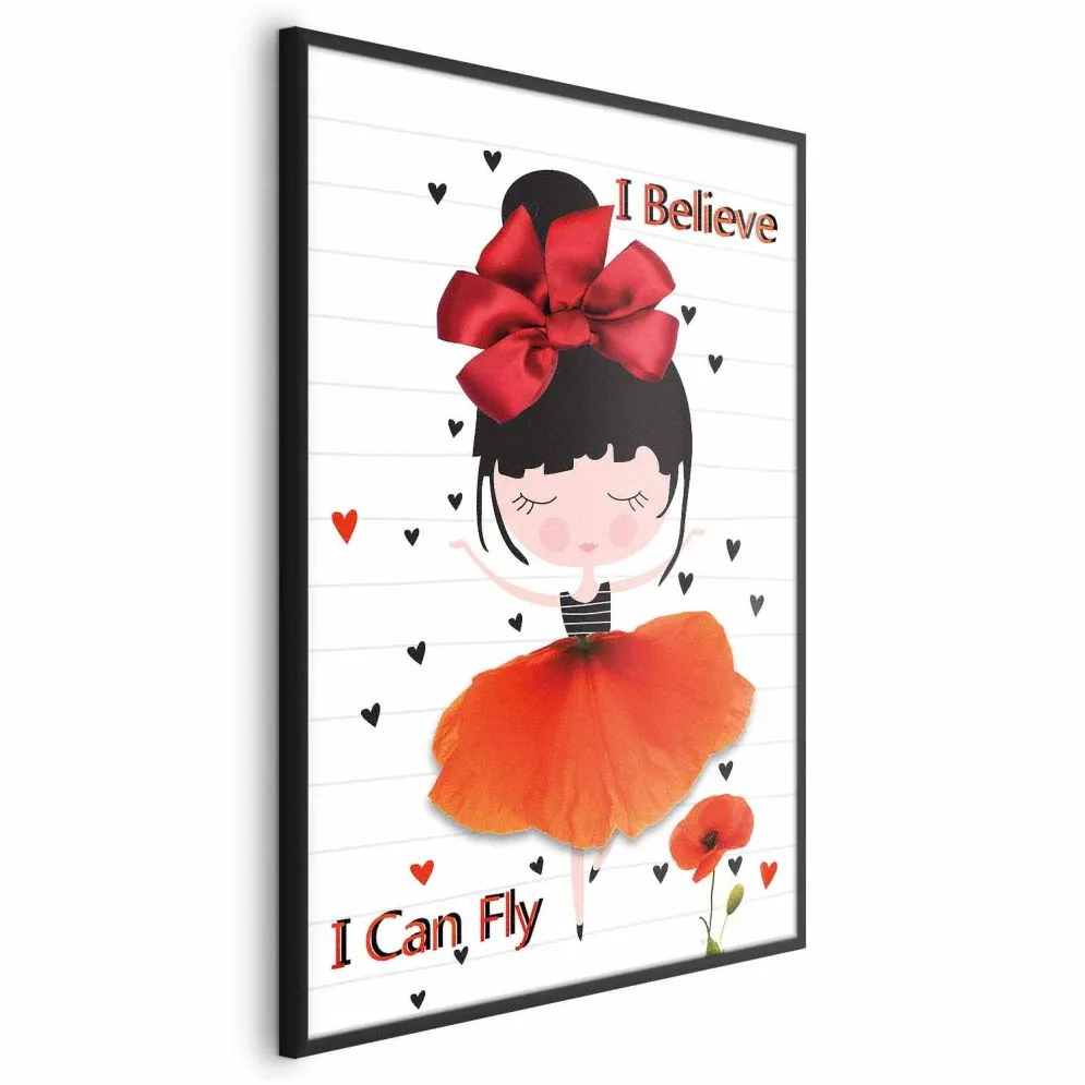 Plakat Fly 40x60 cm z ramą czarną bez marginesu | MIRAT.