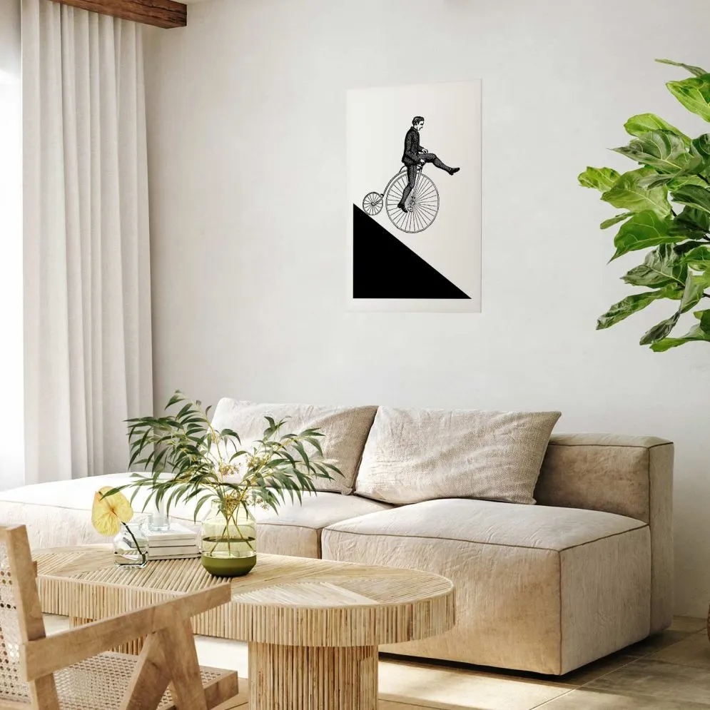 Plakat Cyklista 29,7x42 cm bez ramy z marginesem | MIRAT.