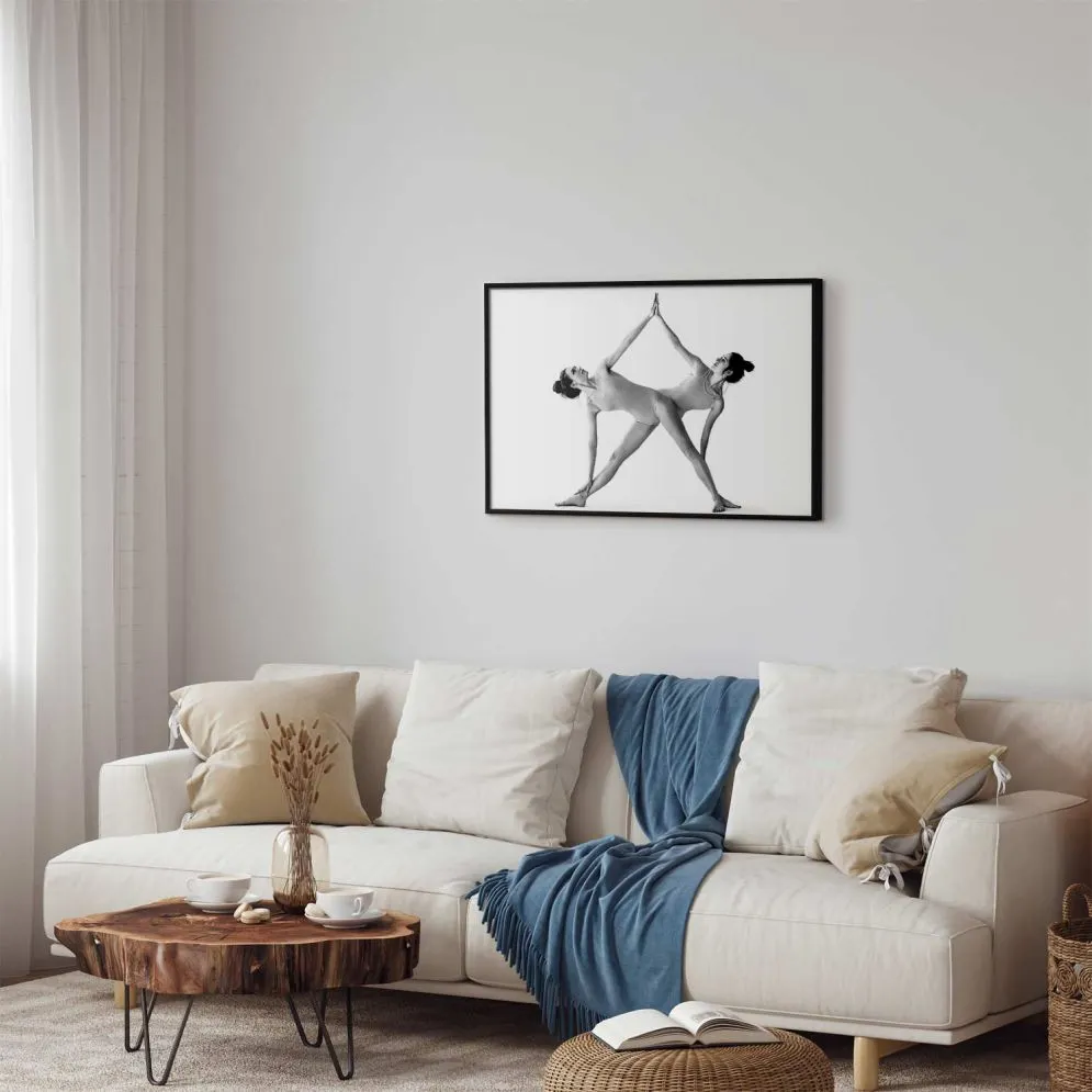Plakat Joga 42x29,7 cm z ramą czarną bez marginesu | MIRAT.
