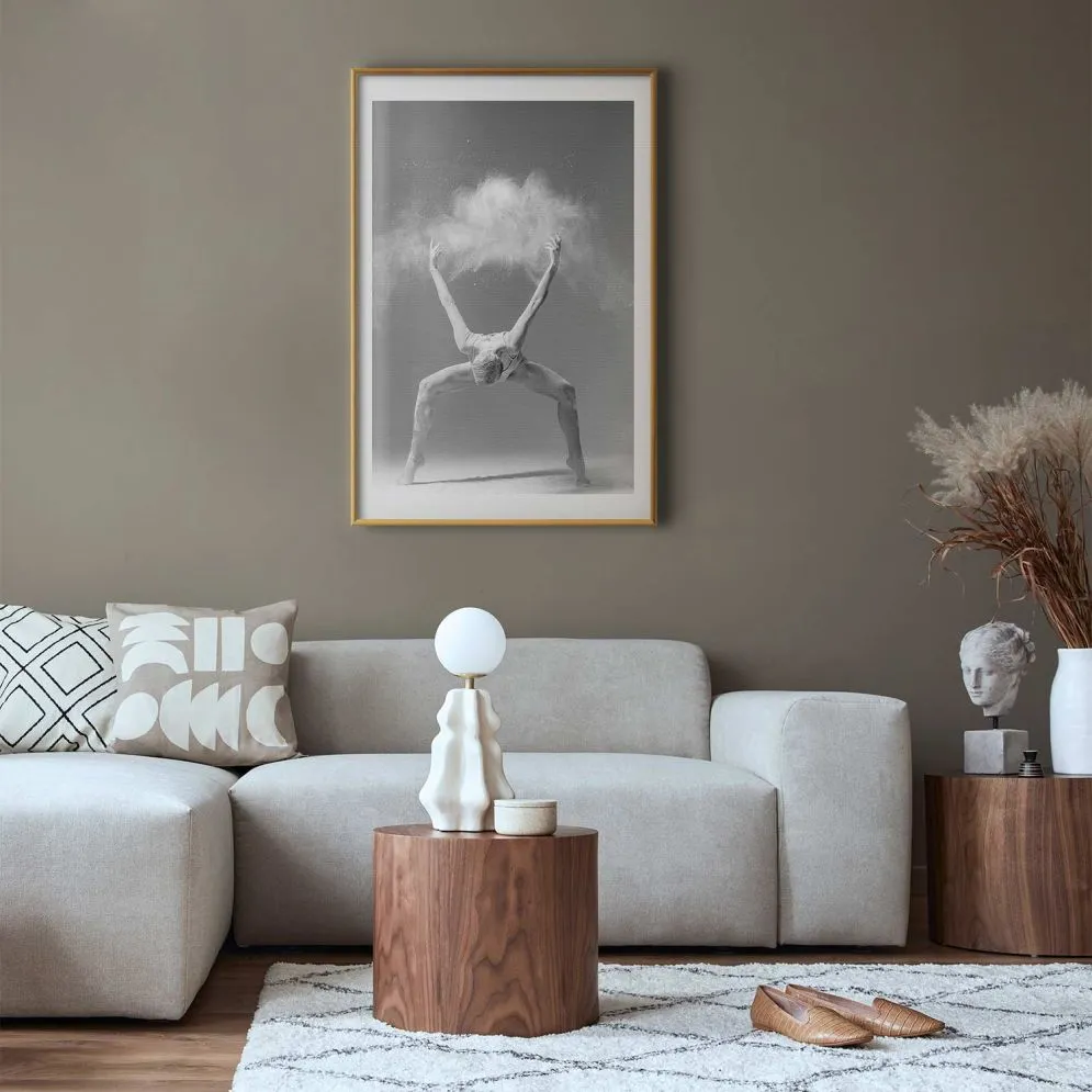 Plakat Niesamowita poza 21x30 cm z ramą złotą z marginesem | MIRAT.