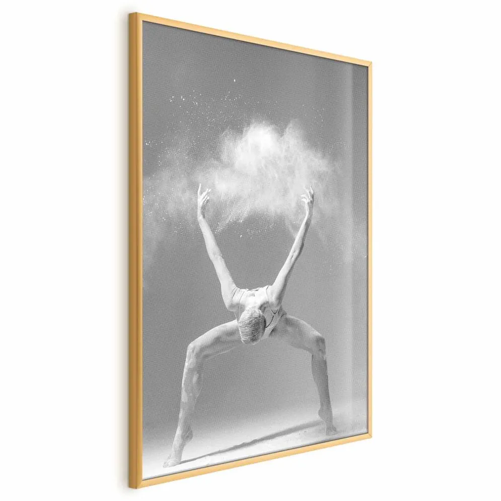 Plakat Niesamowita poza 21x30 cm z ramą złotą bez marginesu | MIRAT.