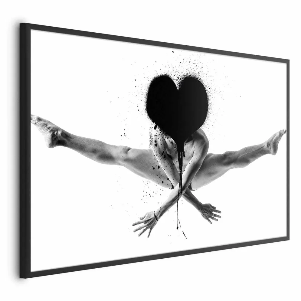 Plakat Skok 90x60 cm z ramą czarną bez marginesu | MIRAT.