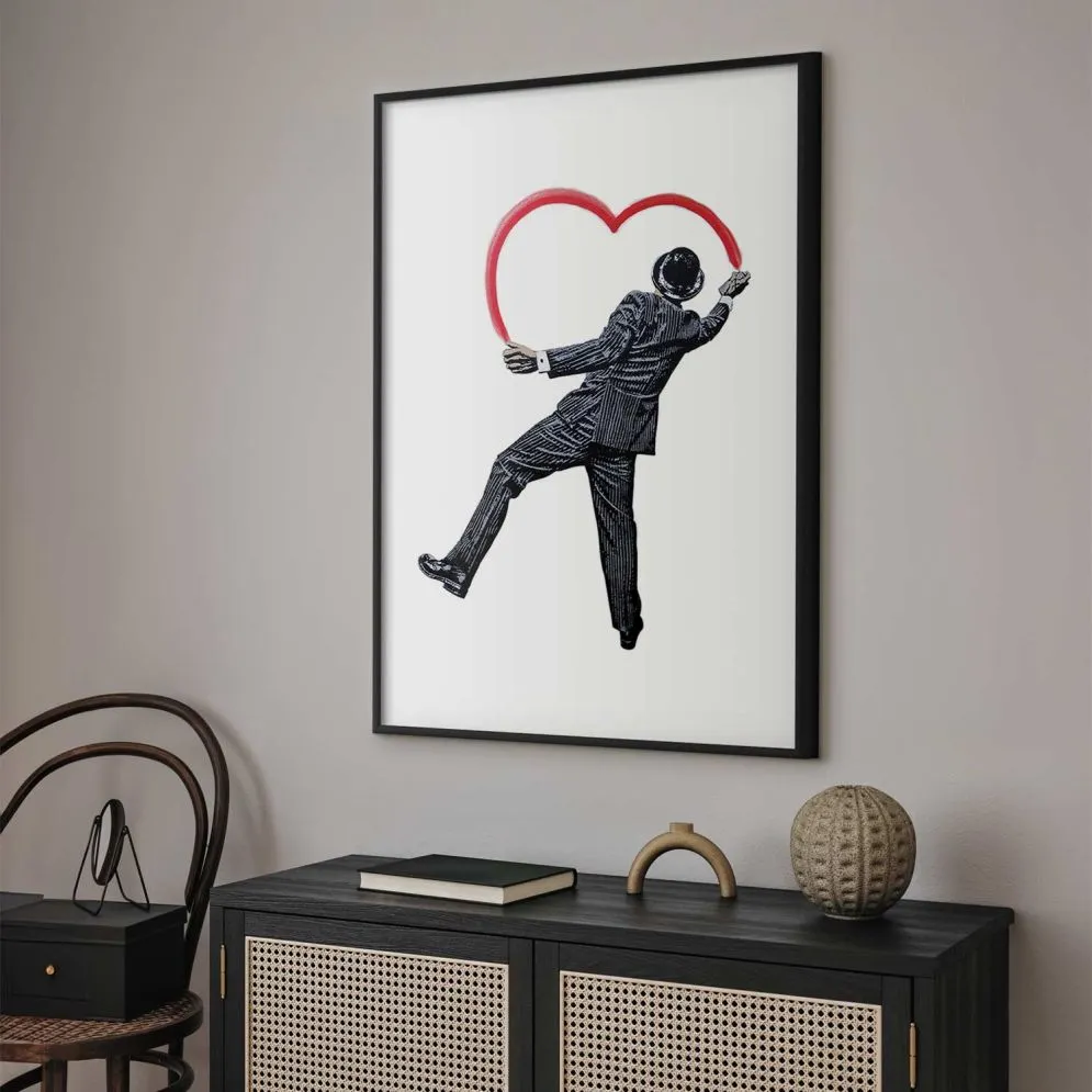 Plakat Elegancki graficiarz 29,7x42 cm z ramą czarną z marginesem | MIRAT.