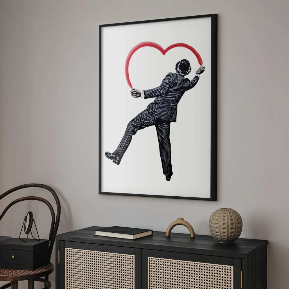 Plakat Elegancki graficiarz 60x90 cm z ramą czarną bez marginesu | MIRAT.