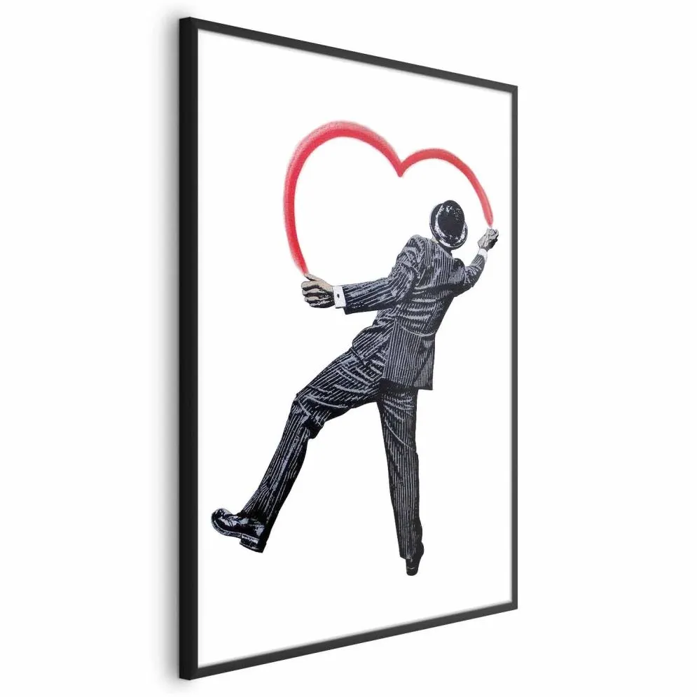 Plakat Elegancki graficiarz 60x90 cm z ramą czarną bez marginesu | MIRAT.