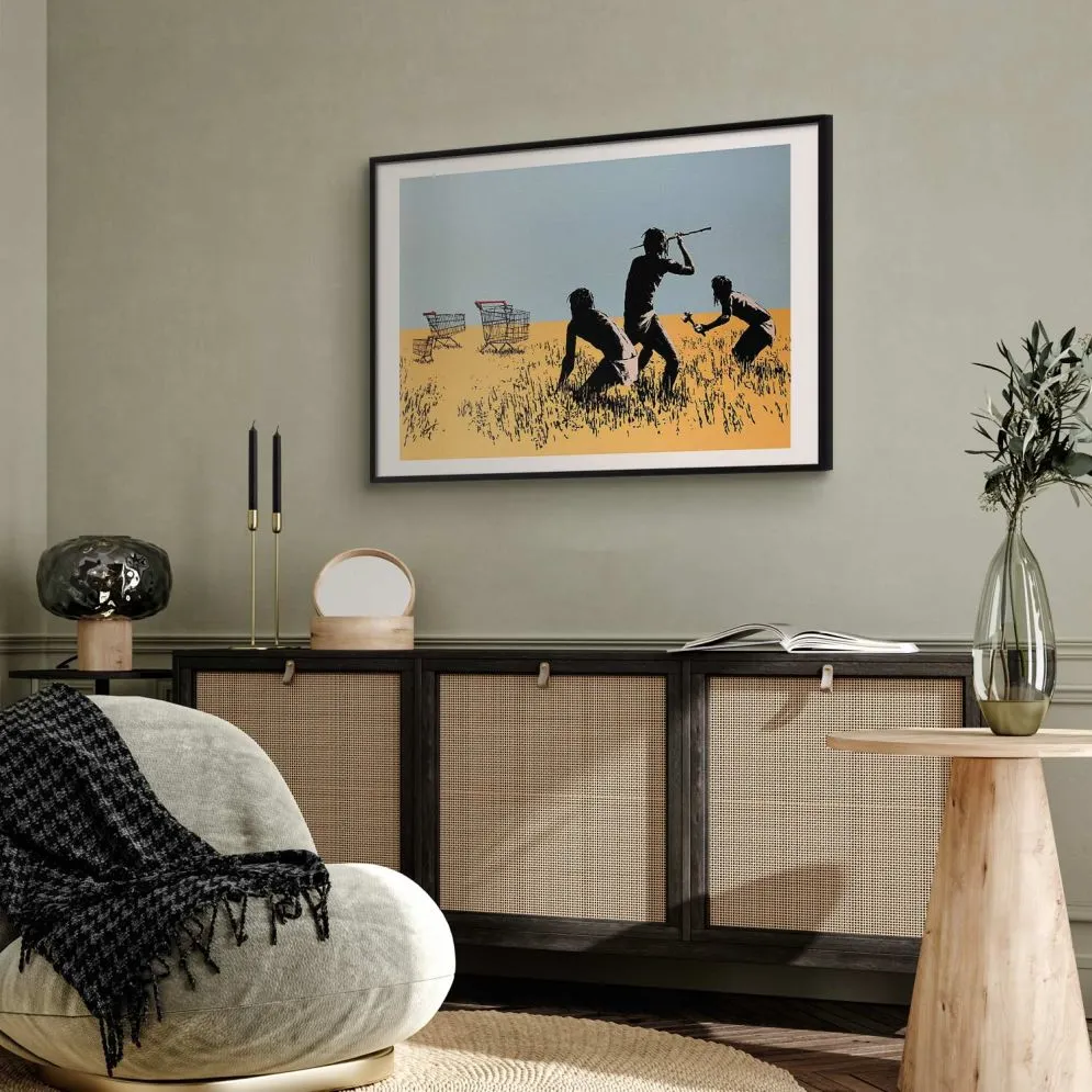 Plakat Łowcy promocji 30x21 cm z ramą czarną z marginesem | MIRAT.